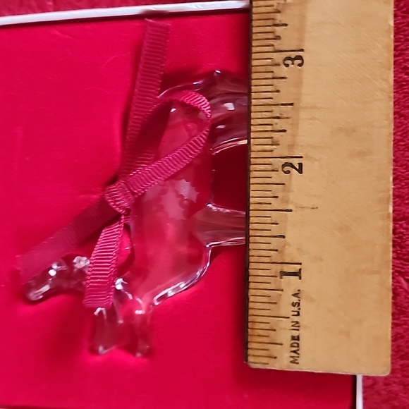 1986 Vintage, Orrefors Crystal Christmas Reindeer Ornament. In Original Box. - Picture 7 of 8